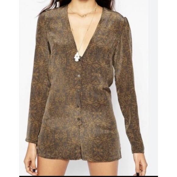 Stone Cold Fox Hayes Silk Romper Playsuit Brand Size 1 or XS - Picture 2 of 8